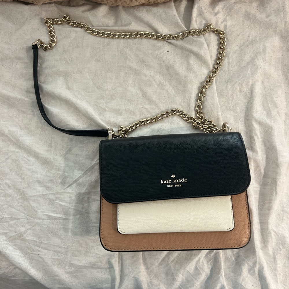 Kate Spade Black, Cream, and Tan Crossbody Bag